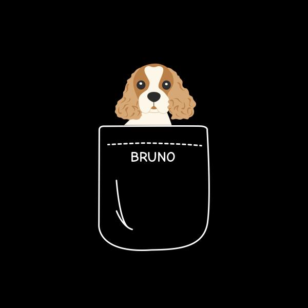 Kinder Bio T-Shirt - Dein Hund in der Brusttasche - Personalisierbar