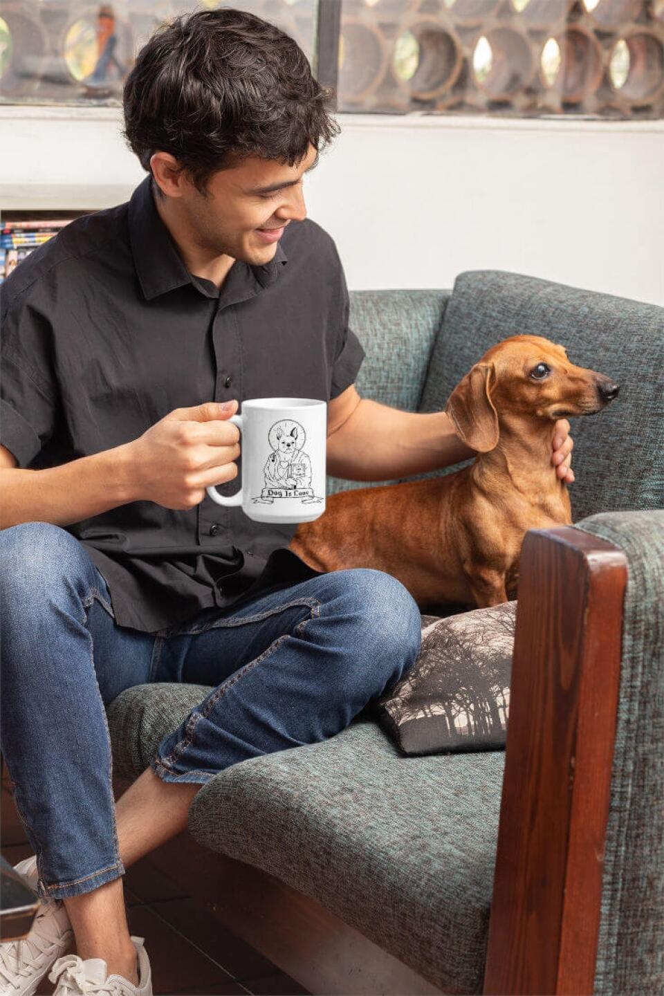 Personalisierbare Tasse - DOG is LOVE