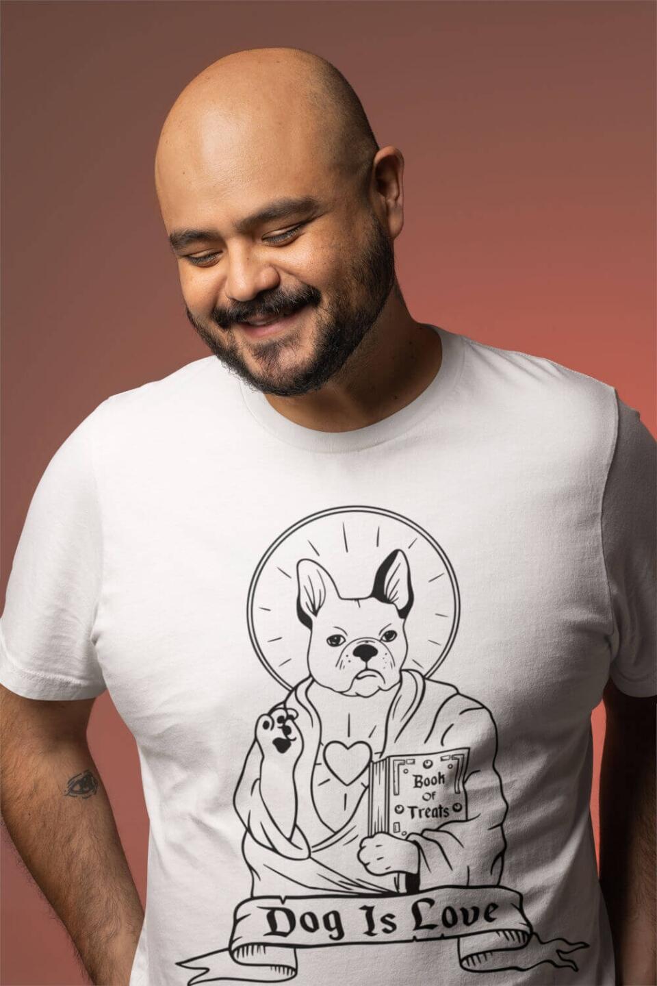Unisex Organic T-Shirt - DOG is LOVE - Customizable