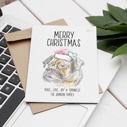 <tc>Your dog with santa hat - Customizable Postcard</tc>