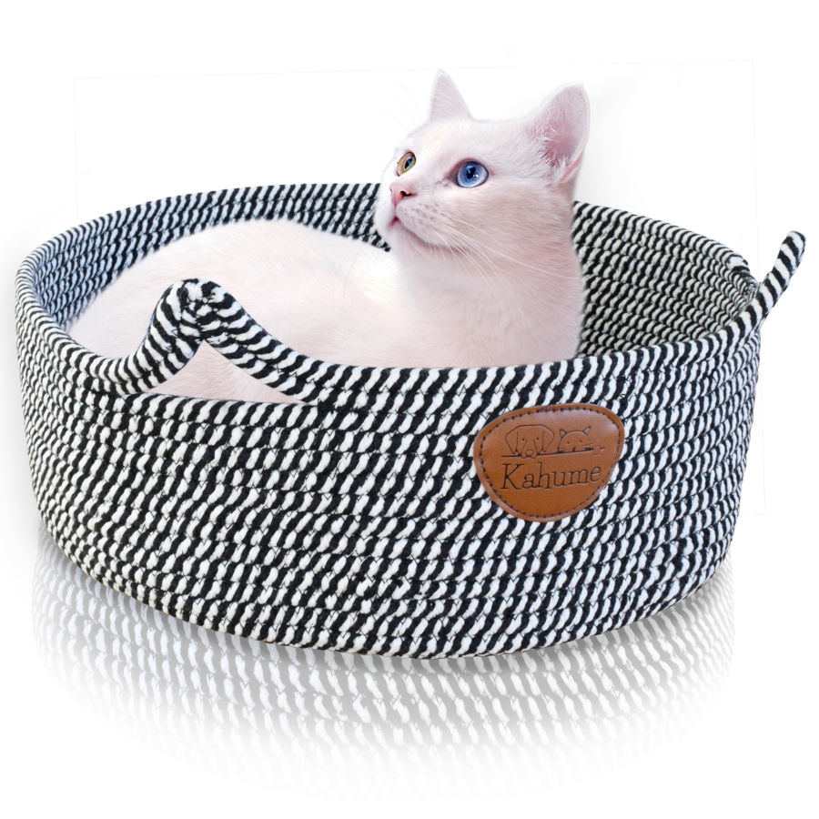 Eco cat basket made from natural cotton