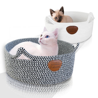 Eco cat basket made from natural cotton